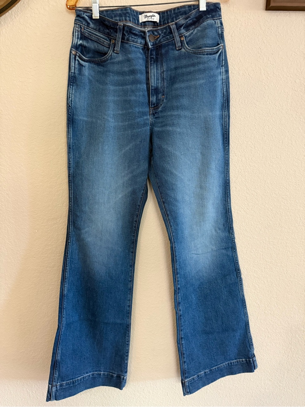 Wrangler women’s high rise trouser wide leg jeans